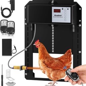 Automatic Chicken Coop Door Opener - Black